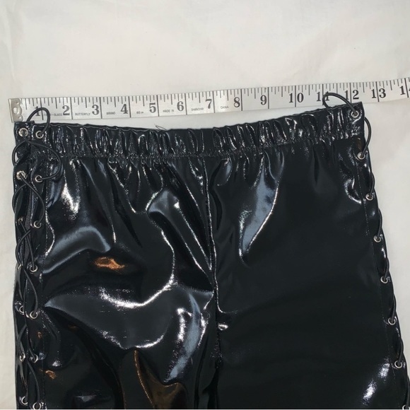 2 FOR 1 PVC Biker Shorts w/ Side Lace-up - Picture 14 of 14